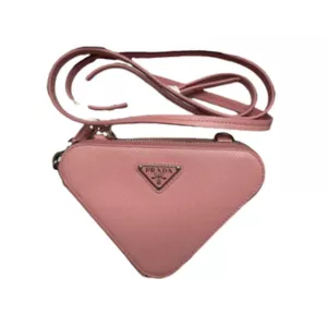 Prada Saffiano Mini Triangle Crossbody Pouch
