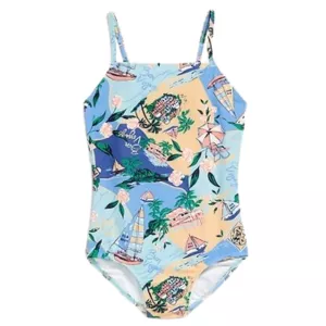 Printed Back Cutout One-Piece Swimsuit