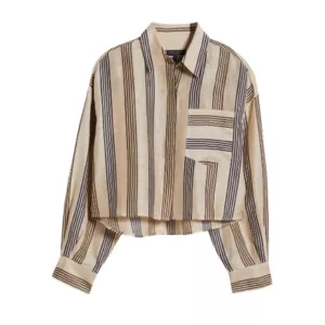 Rag & Bone Striped Linen Cropped Shirt