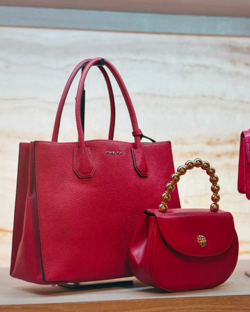 Red Bags in Shop