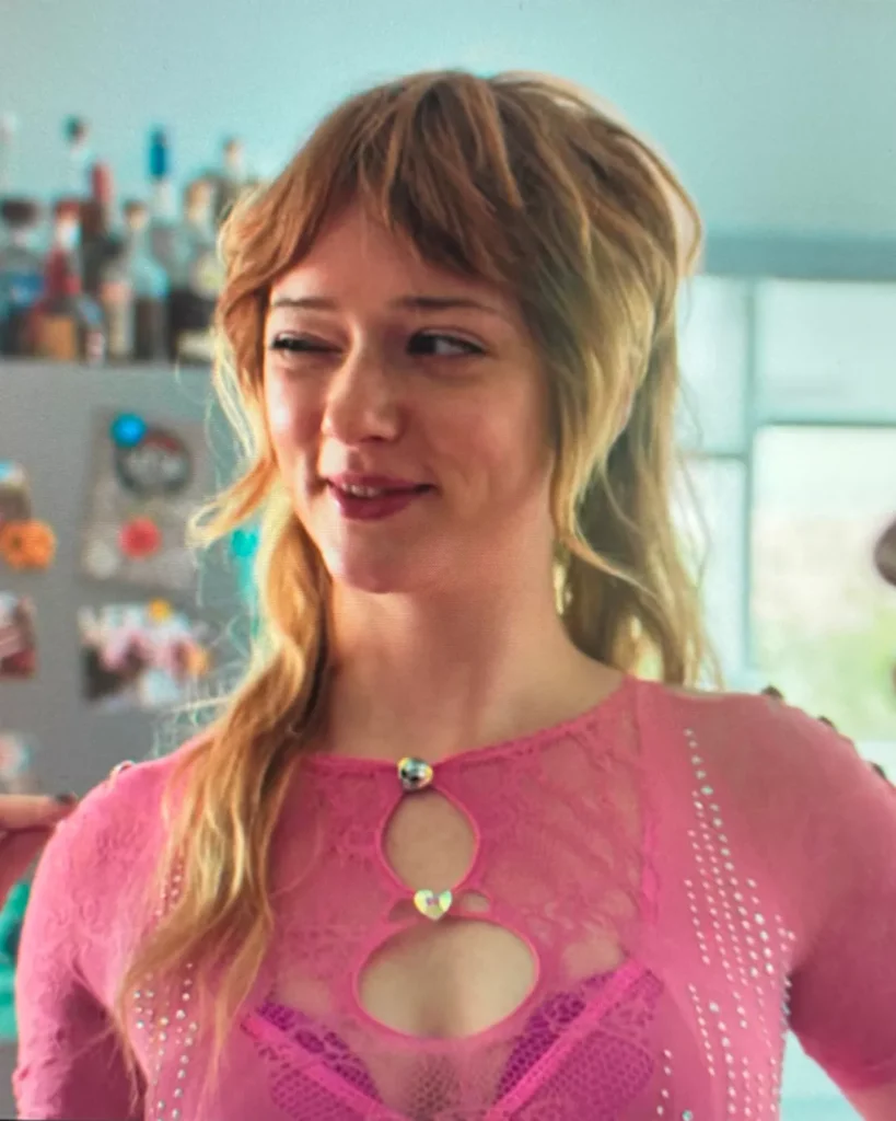 Rose's Pink Mesh Top