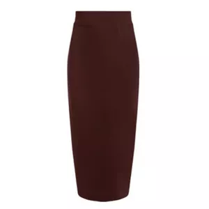 Safiyaa Hokoku Pecan Brown Pencil Skirt