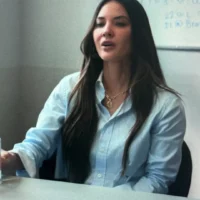 Samantha's Blue Cropped Shirt
