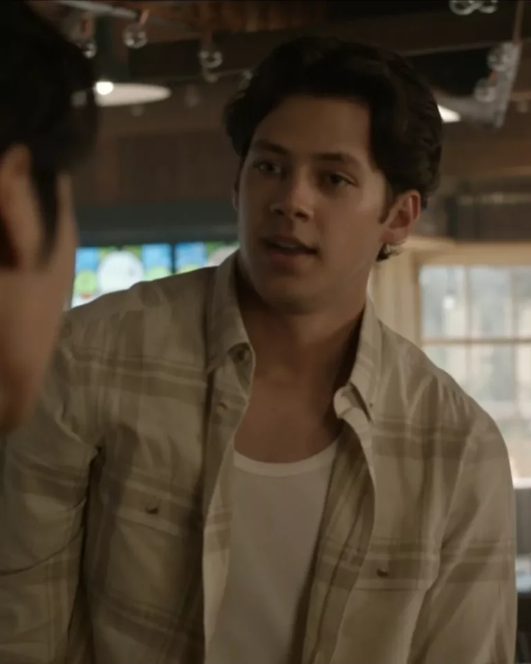 Sam's Beige Plaid Shirt on Every Year After S01E01