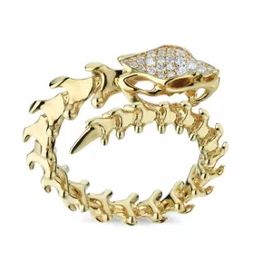 Shaun Leane 18K gold and sterling silver Serpent's Trace diamond ring