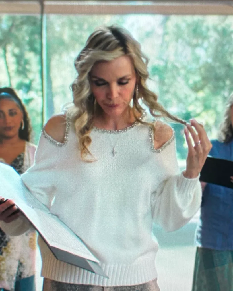Shyanne's White Sweater With Cutouts
