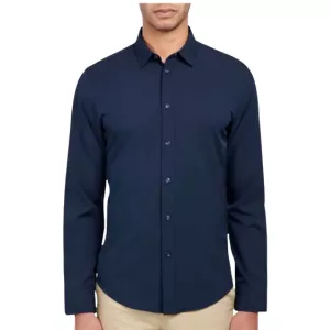 Brooklyn Brigade Slim Fit Solid 4-Way Stretch Performance Long Sleeve Shirt