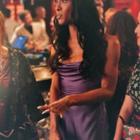 Sofia's Purple Cowl Neck Dress