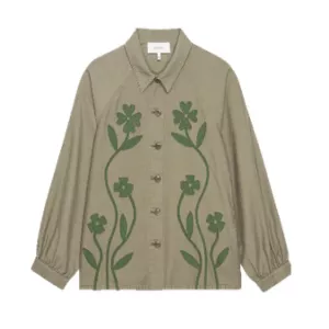 The Great The Floral Applique Commodore Jacket