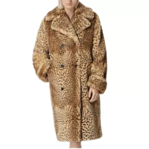 The Kooples Leopard Print Faux Fur Coat