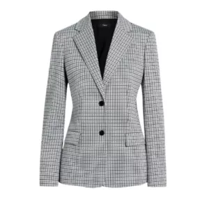THEORY Checked jacquard blazer