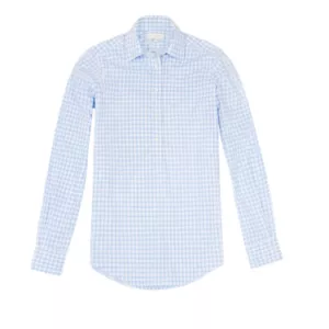 Tomboy Popover Shirt Sky Blue Gingham Poplin