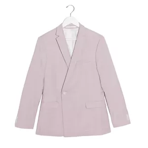 Topman Relaxed double breasted suit jacket in lilac crepe