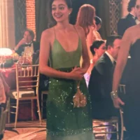Tori's Green Dress on Your Friends & Neighbors S01E09