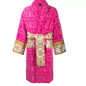 Versace Barocco-panel logo devoré robe