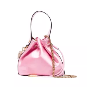 Versace Pink 'La Medusa' Charm Bucket Bag