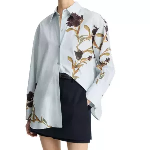 Vince Placed Iris Cotton Button-Front Shirt