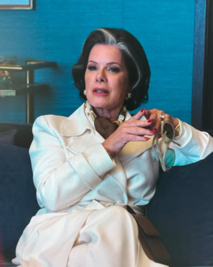 White Maxi Coat on Margo's Got Money Troubles