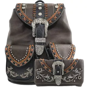 Zelris Western Country Floral Buckle Backpack